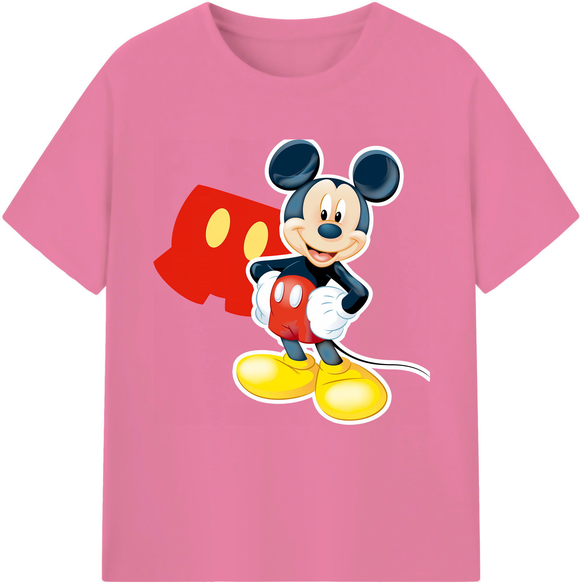 （画像用） ミッキーマウス Mickey Mouse 綿100％半袖Tシャツ（フロントプリント）